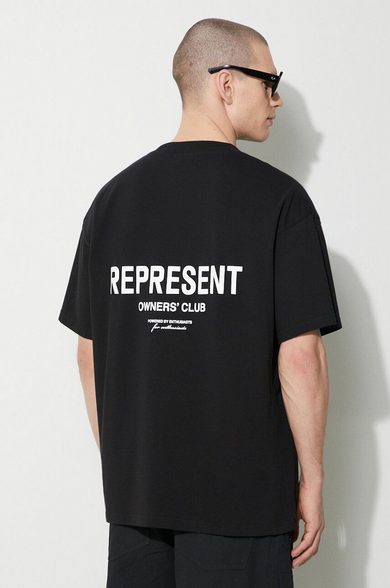 Represent t-shirt bawełniany Owners Club męski kolor czarny z nadrukiem OCM409.01