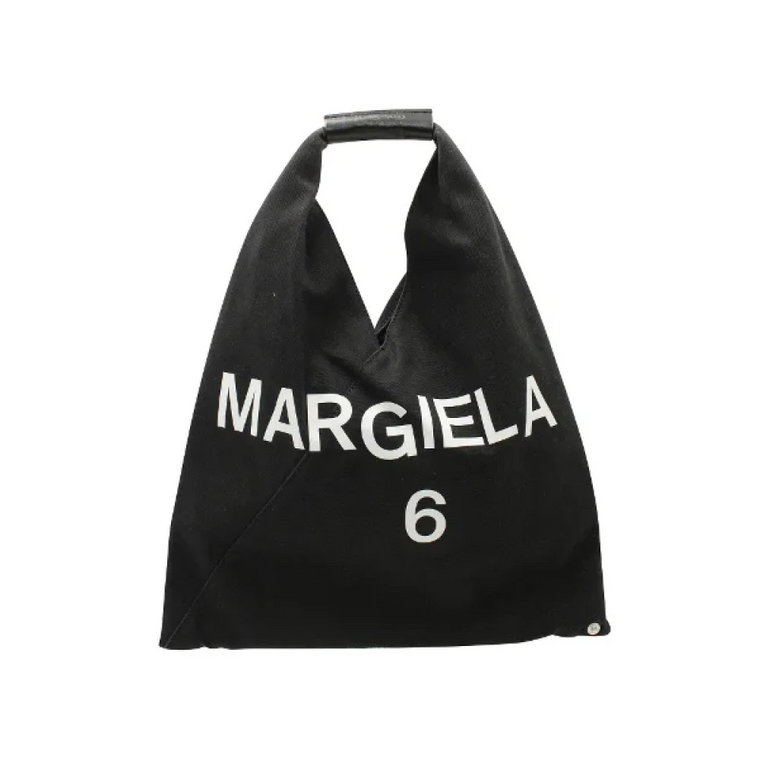 Czarna torba na ramię z nadrukiem logo Maison Margiela Pre-owned