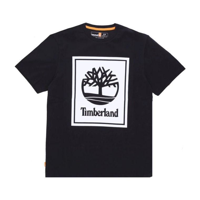 Stack Logo Tee Czarno-Biały Timberland