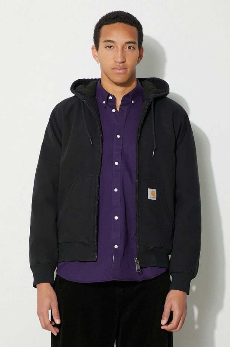 Carhartt WIP kurtka jeansowa Active Jacket męska kolor czarny przejściowa oversize I023083.8960
