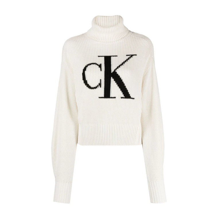 Białe Swetry dla Mężczyzn Calvin Klein Jeans