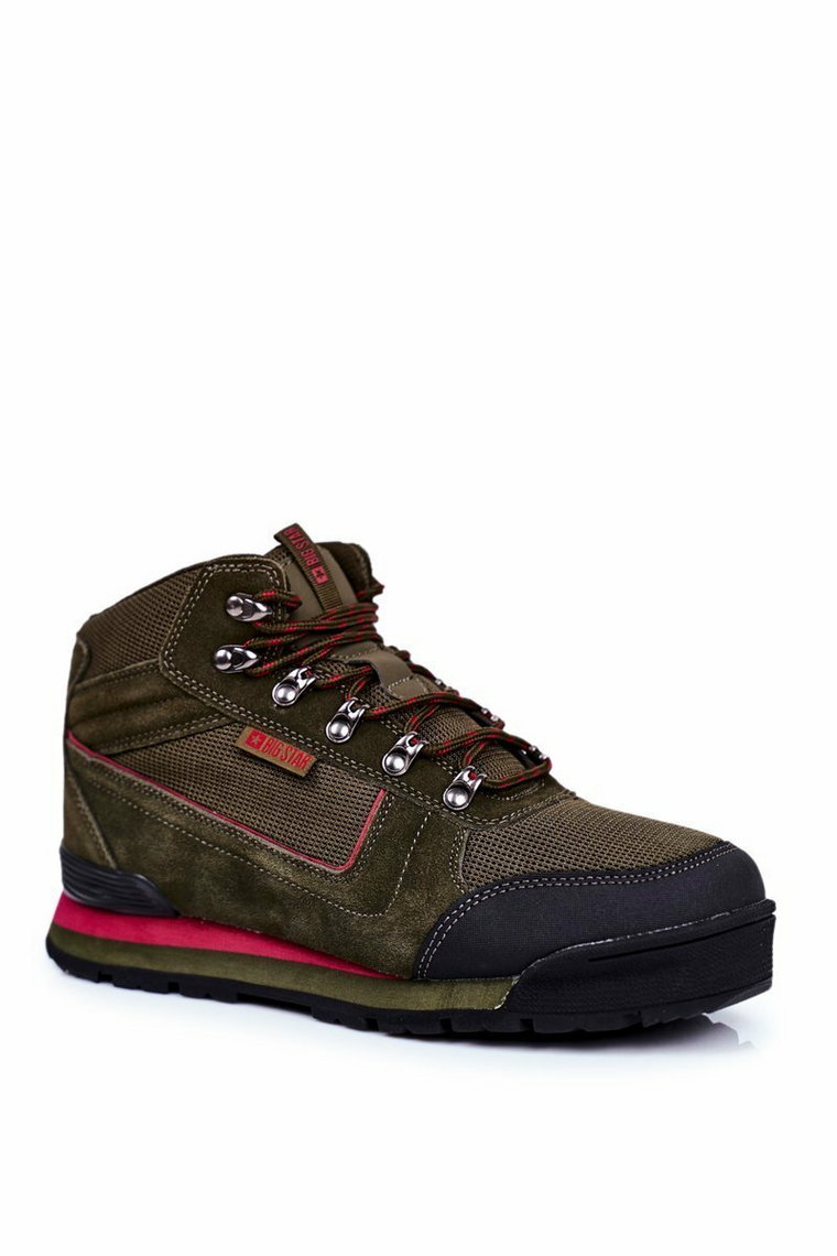 Trekkingowe Męskie Buty Big Star Outdoor Khaki GG174200