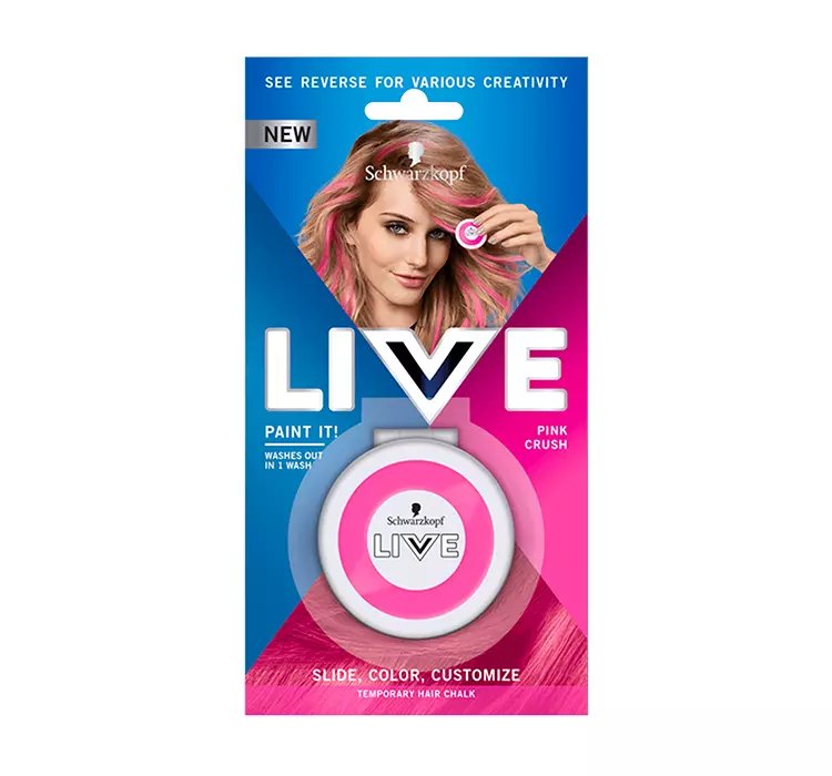 SCHWARZKOPF LIVE PAINT IT KOLORYZUJĄCA KREDA DO WŁOSÓW ZMYWALNA PINK CRUSH