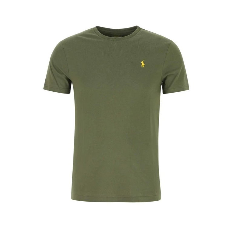 Zielony T-Shirt z Okrągłym Dekoltem - 100% Bawełna Ralph Lauren
