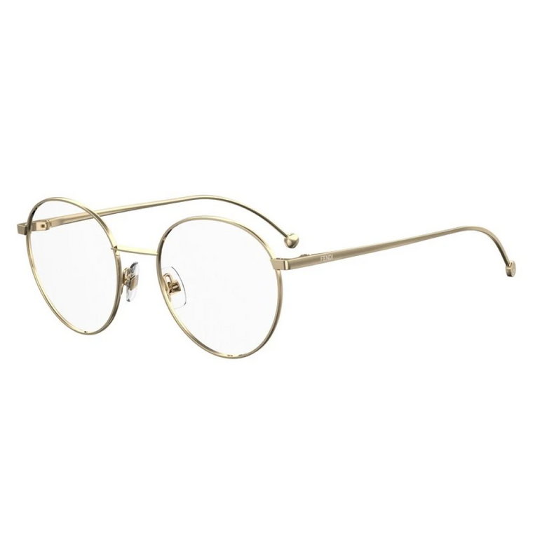Luksusowe okulary przeciwsłoneczne z pozłacaną oprawą dla mężczyzn Fendi