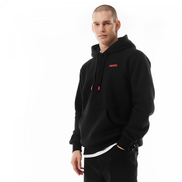 Męska bluza dresowa nierozpinana z kapturem Prosto Hoodie Blitzy - czarna