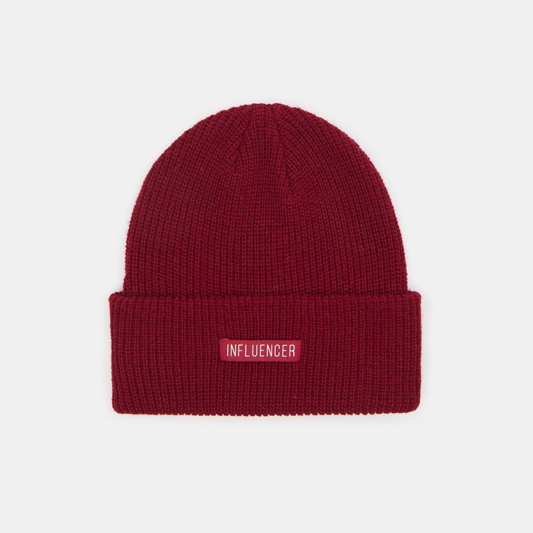 Sinsay - Czapka beanie - Bordowy