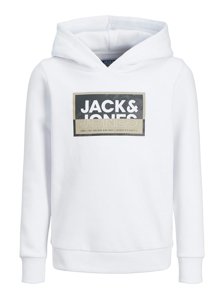 JACK & JONES Junior Bluza "Logan" w kolorze białym