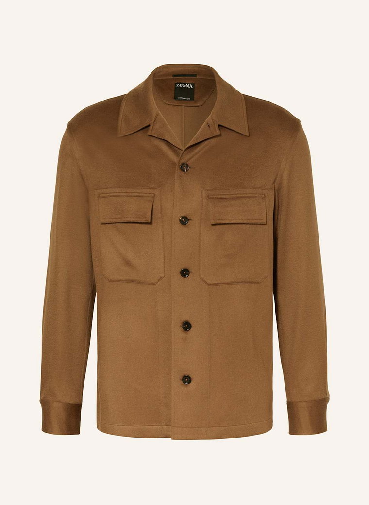 Zegna Overjacket Z Kaszmiru Alba braun