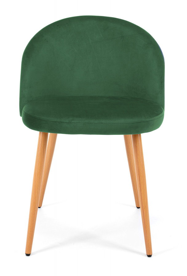 Welurowe krzesło do salonu zielone - Lako
