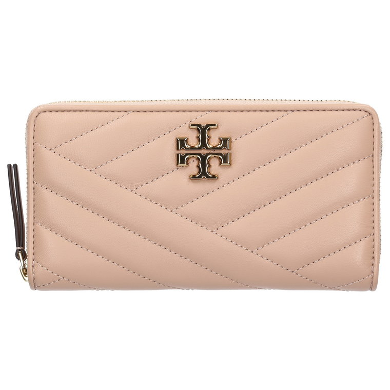 Tory Burch Portfel KIRA CHEVRON logo ze skóry