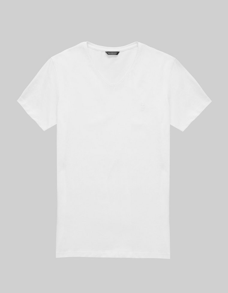 T-shirt męski colli biały