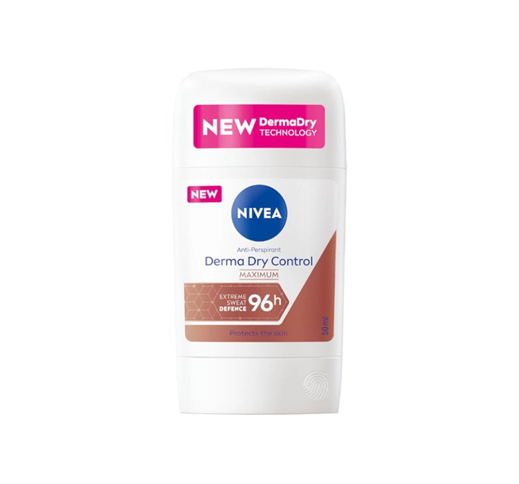 NIVEA DERMA DRY CONTROL MAXIMUM ANTYPERSPIRANT W SZTYFCIE DLA KOBIET 50ML