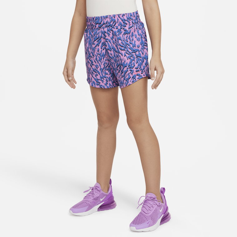 Spodenki z tkaniny z wysokim stanem dla dużych dzieci (dziewcząt) Nike One - Fiolet