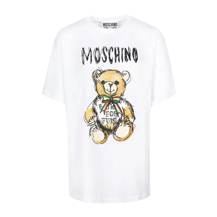 Koszulka z nadrukiem Misia Teddy Moschino