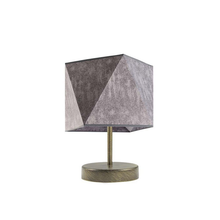 Lampka nocna LYSNE Pasadena, 60 W, E27, beton/złota, 30x23 cm