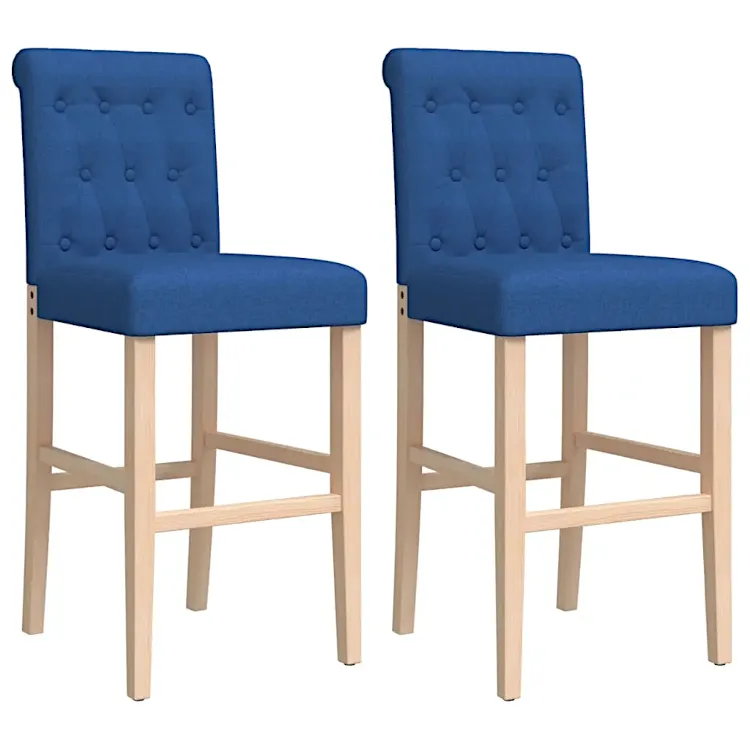Niebieski zestaw dwóch krzeseł barowych - Rigotta 5X