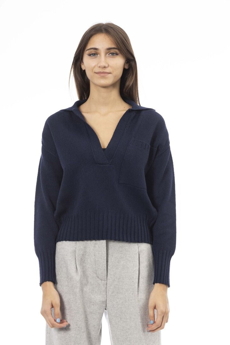 Swetry marki Alpha Studio model AD8362BE kolor Niebieski. Odzież damska. Sezon: