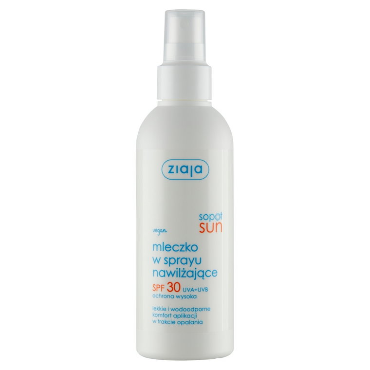 ZIAJA SOPOT Sun Mleczko nawilżające SPF30 spray 170ml    sezon 2018