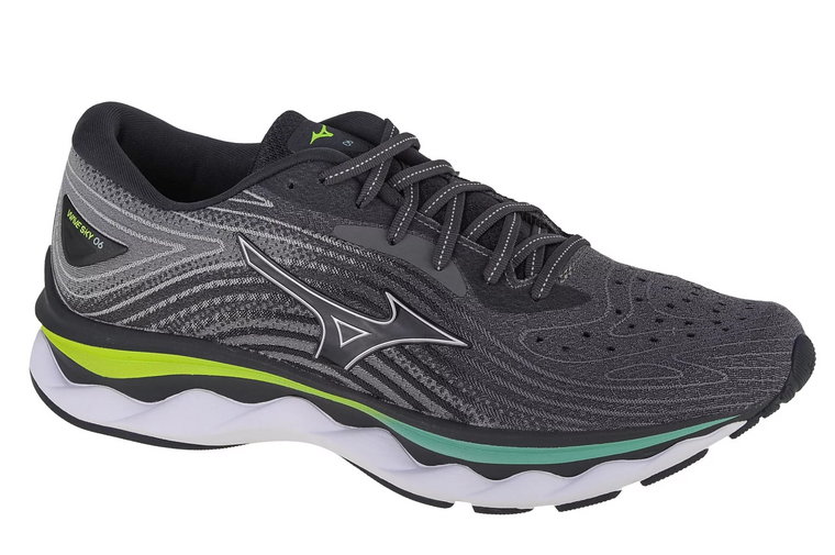 Mizuno Wave Sky 6 J1GC220204, Męskie, Szare, buty do biegania, tkanina, rozmiar: 42