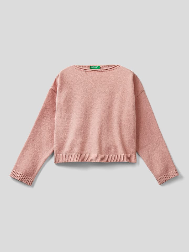 Benetton Sweter w kolorze jasnoróżowym