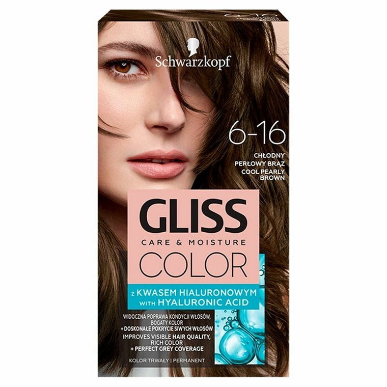 Gliss Color 6-16 Chłodny Perłowy Brąz - farba do włosów 1 szt.