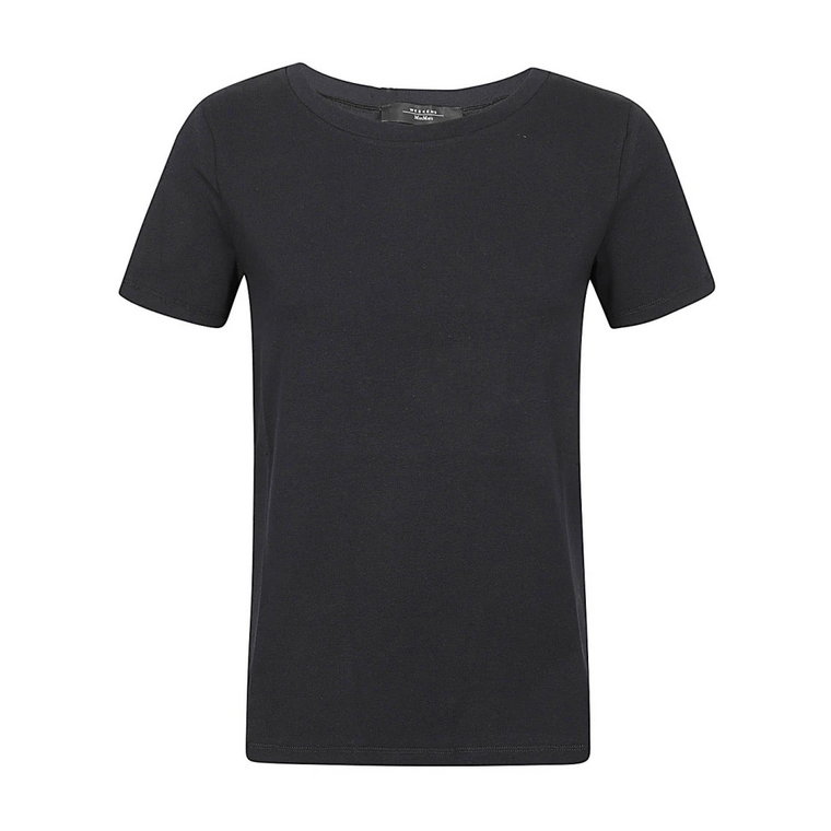 Klasyczny Czarny T-shirt z Bawełny Max Mara Weekend