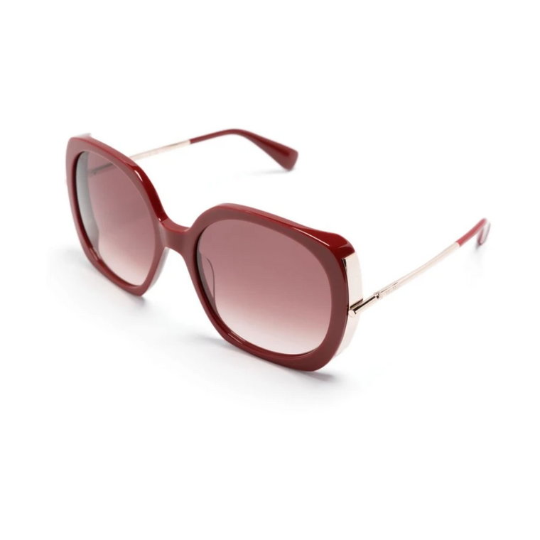 Czerwone okulary przeciwsłoneczne, wszechstronne i stylowe Max Mara