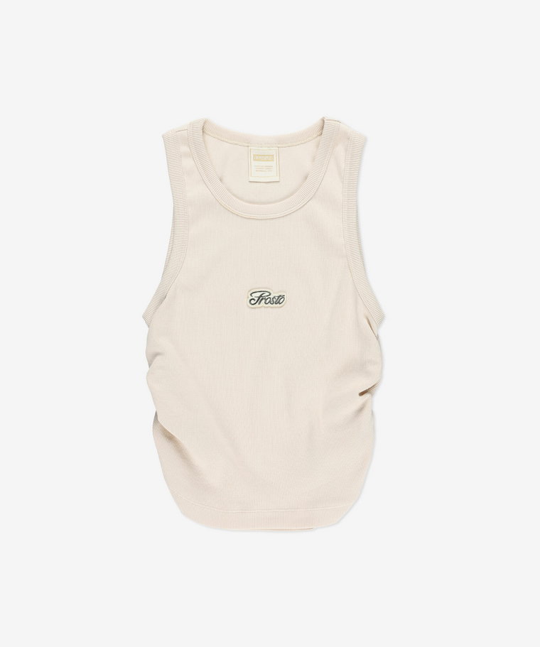 Top Rib Tank Beige