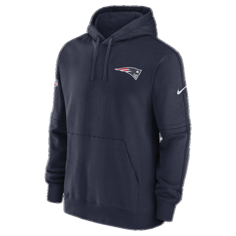 Męska bluza z kapturem Nike NFL New England Patriots Sideline Club - Niebieski