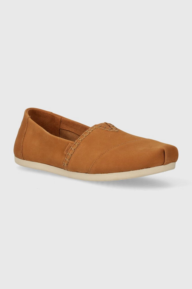 Toms espadryle nubukowe Alpargata kolor brązowy 10020670