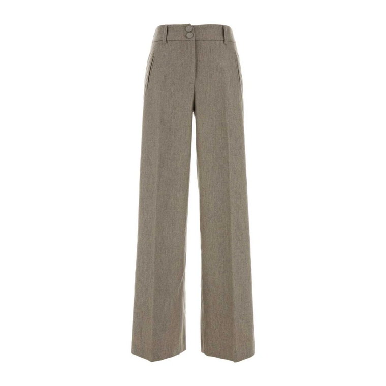 Cappuccino Wool Blend Palazzo Pant PT Torino