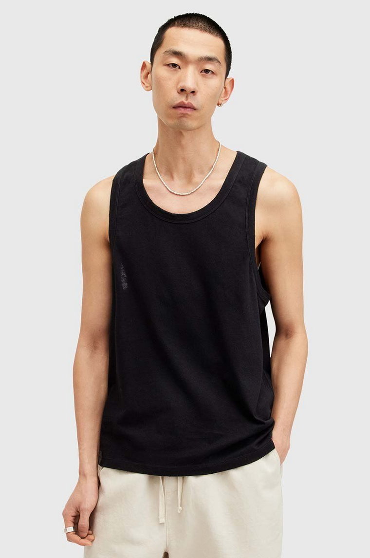 AllSaints top bawełniany KENDRICK VEST kolor czarny M005JA