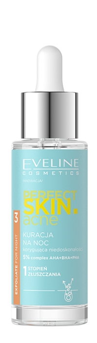 Eveline Perfect Skin Acne Kuracja na noc z 5% kwasami