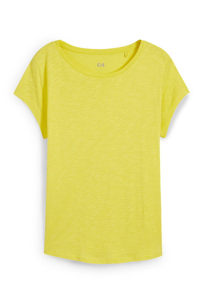 C&A T-shirt basic, żółty, Rozmiar: XS