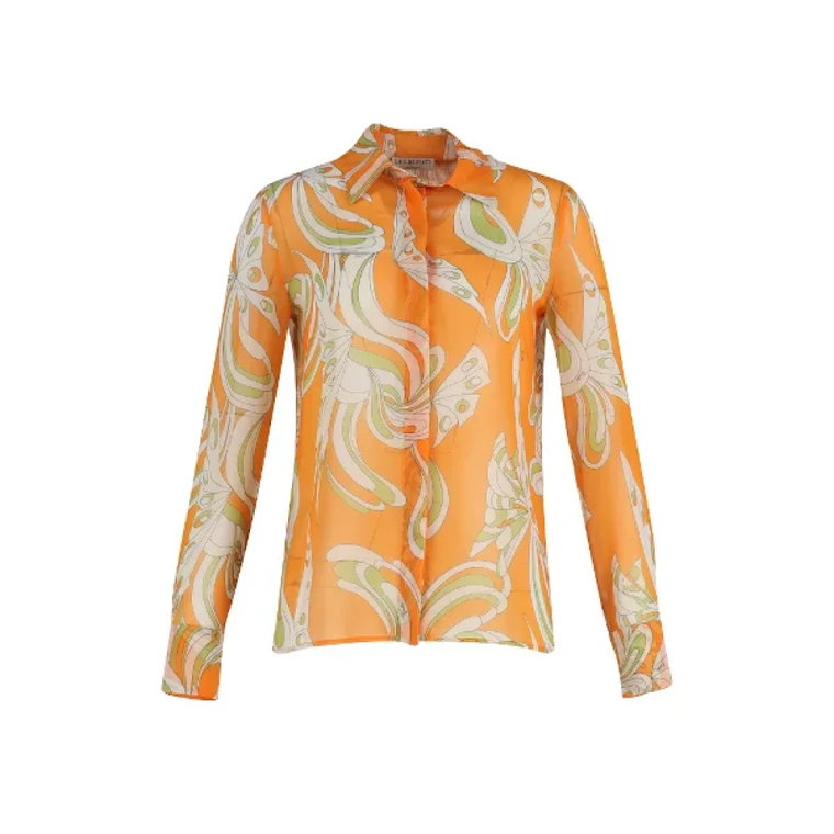 Wintage Farfalle-Print Koszula z Poliestru Emilio Pucci