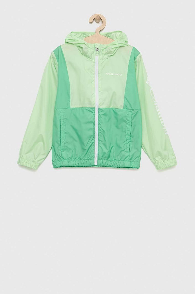 Columbia kurtka dziecięca Lily Basin Jacket kolor zielony
