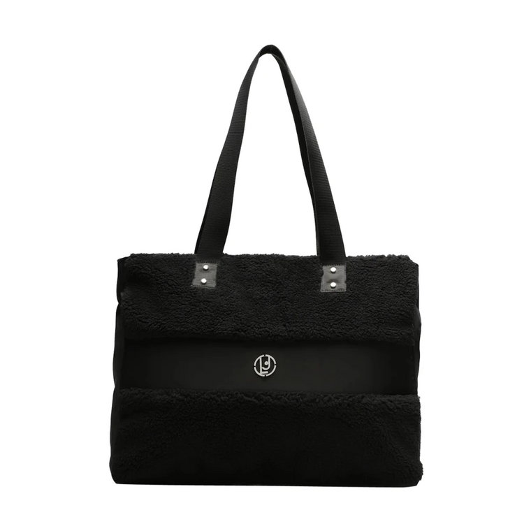 Czarna Syntetyczna Torba Shopper Liu Jo