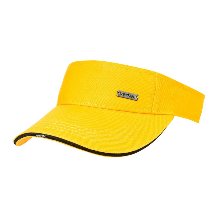 Żółty Daszek na głowę przeciwsłoneczny regulowany na lato żółty, złoty