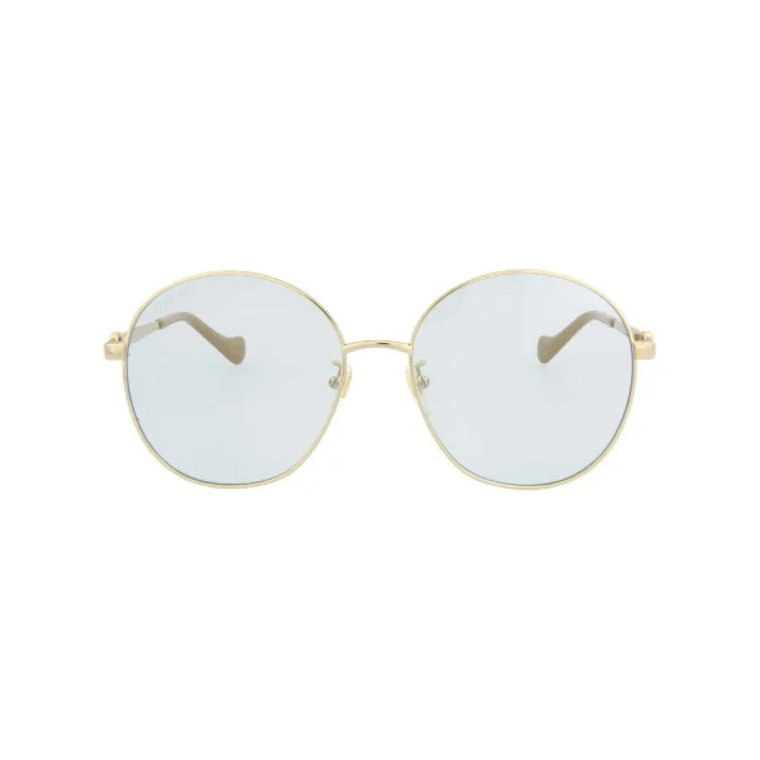 Metallic Metal Stylowe Okulary Przeciwsłoneczne dla Kobiet Gucci