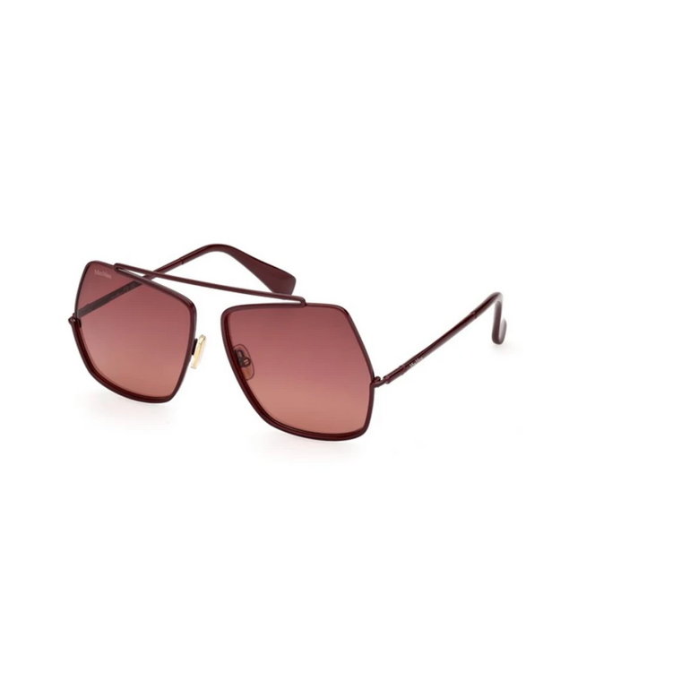 Gradient Brown Shiny Bordeaux Okulary Max Mara