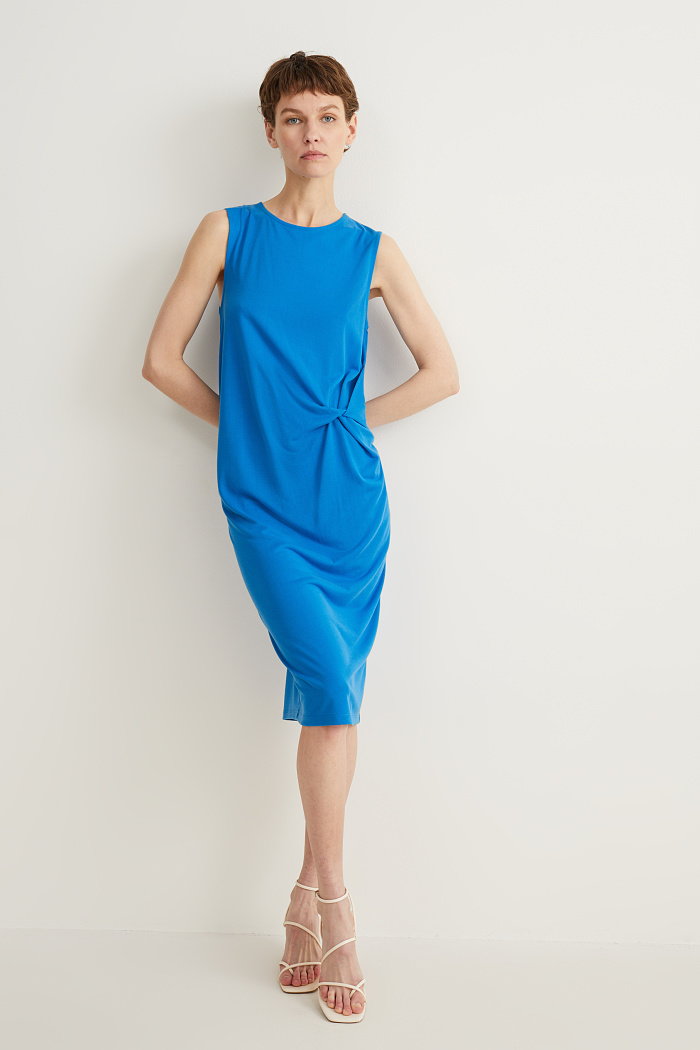 C&A Sukienka ołówkowa z supłem, Niebieski, Rozmiar: S