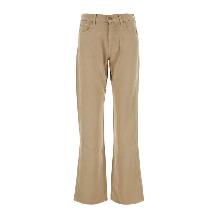 Camel Tencel Tess Spodnie 7 For All Mankind