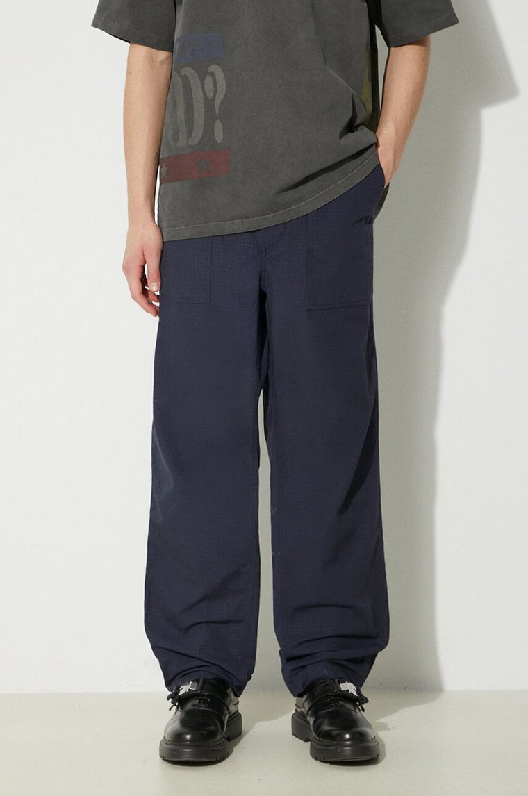 Engineered Garments spodnie bawełniane Fatigue Pant kolor granatowy proste OR299.CT114