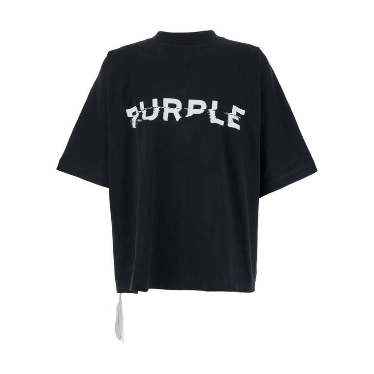 Jersey Oversized T-shirty i Polosy Purple Brand