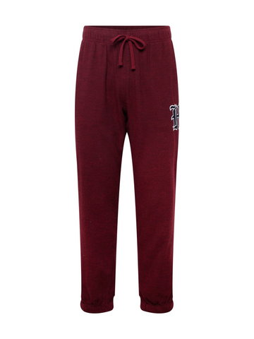 HOLLISTER Spodnie od piżamy  karminowoczerwony / czarny