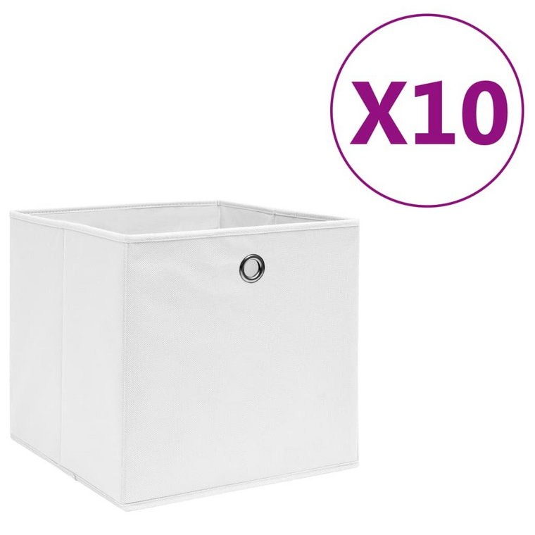 Składane pudełka do przechowywania, białe, 28x28x2