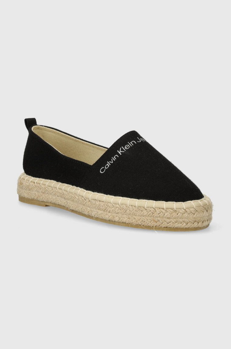 Calvin Klein Jeans espadryle dziecięce kolor czarny