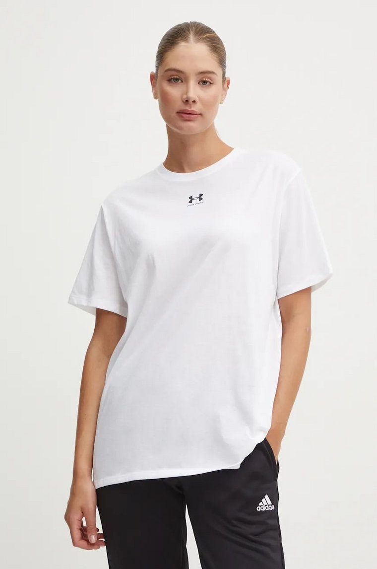 Under Armour t-shirt Campus damski kolor biały 1387193