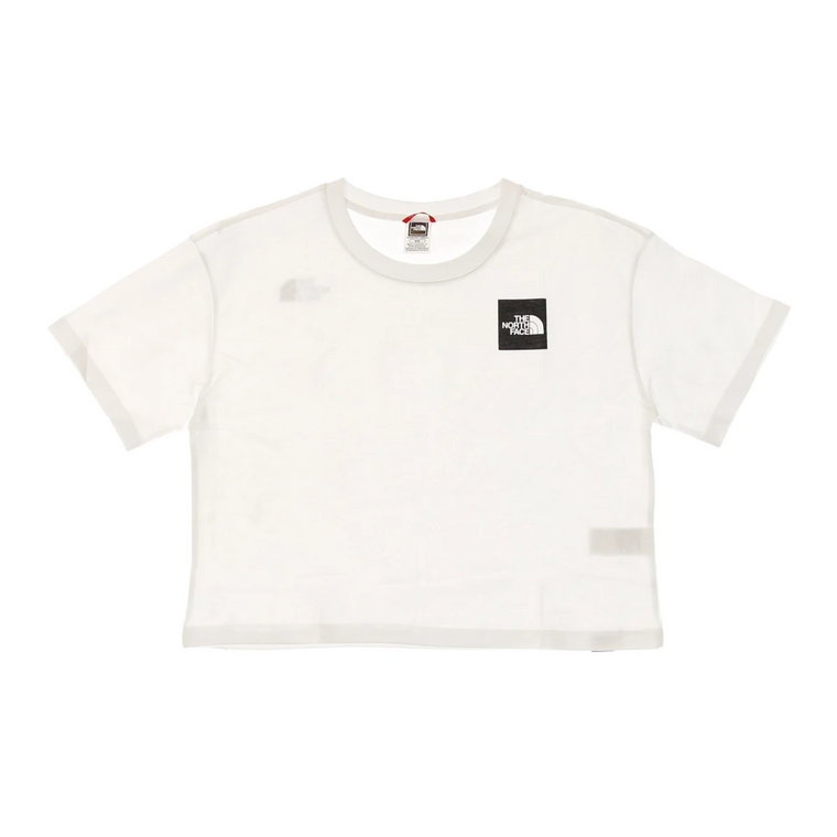 Cropped Fine Tee - Biały The North Face